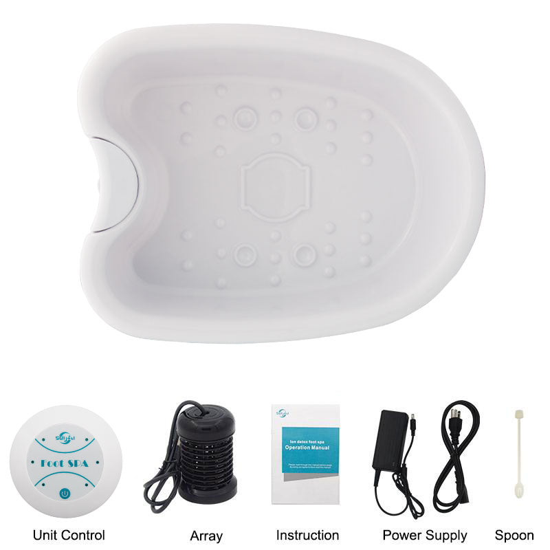 Portable Ionic Bath Spa Ion Foot Detox Machine With Tub & pack of